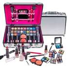 Shany Carry All Makeup Silver Train Case with Pro Makeup