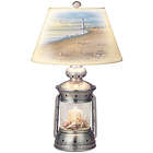 Coastal Treasures Lantern Table Lamp with James Hautman Art Shade
