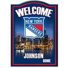 Personalized New York Rangers Wooden Welcome Sign