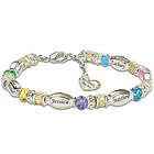 Personalized Bracelet with Family Birthstones and Names