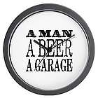 A Man, a Beer and a Garage Wall Clock