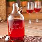 Personalized Wine Jug with Wine Glasses