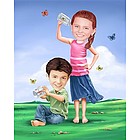Fluttering Fields Caricature from Photos