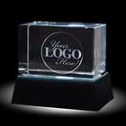 Custom Engraved Logo 3D Crystal Award