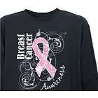 Hope Ribbon Breast Cancer Awareness Long Sleeve Shirt