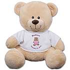 Personalized New Baby Girl Sherman Teddy Bear