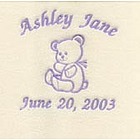 Embroidered Personalized Teddy Bear Baby Blanket