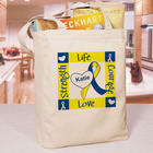 Personalized Down Syndrome Awareness Canvas Tote Bag