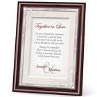 Together In Love Personalized Poem Wooden Picture Frame