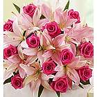 Magnificent Pink Rose and Lily Bouquet