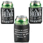 Personalized Eat, Drink, and Be Married Koozies