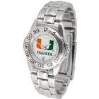 Lady's Miami Hurricanes Steel Band Sports Watch