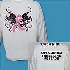 Butterfly Breast Cancer Survivor Long Sleeve Shirt
