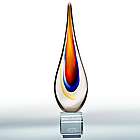 Engraved Blown Glass Flame Award