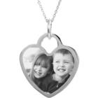 Sterling Silver Heart Photo Pendant