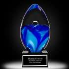 Personalized 7" Ocean Drop Glass Award