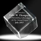 Personalized 3D Jewel Cut Cube Crystal Award
