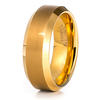 Men's Brushed Gold Tungsten Ring