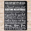 Grandparent's Rules Personalized Canvas Art Print