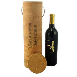 Natural Cork Leather Cylinder Wine Box