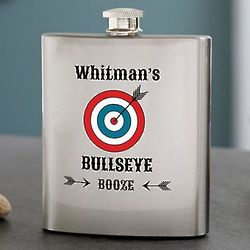 Bullseye Booze Personalized Flask