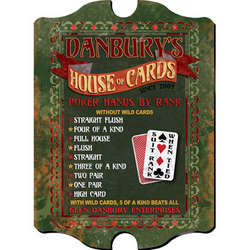 Personalized House of Cards Vintage Sign