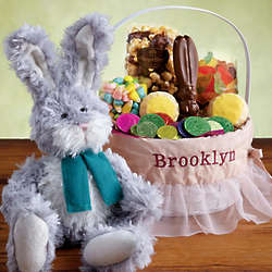Personalized Pink Easter Gift Basket