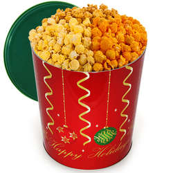 Christmas Ornaments Popcorn Gift Tin