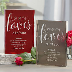 All Of Me Loves All Of You Personalized Plaque