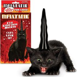 Inflatable Evil Unicorn Horn for Cats