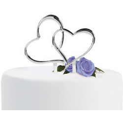 Two Hearts Wedding Cake Topper