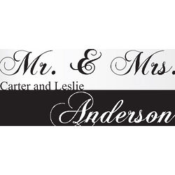 Mr. and Mrs. Personalized Canvas Print