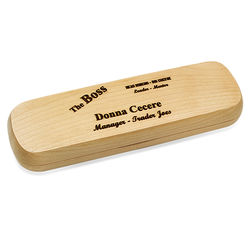 The Boss Personalized Maple Dual Pen Gift Set
