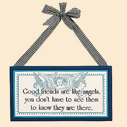 Good Friends Are Like Angels Wooden Sign
