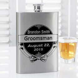 Cheers to the Groomsman Personalized Flask