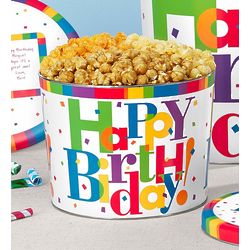 Happy Birthday 3-Flavor Popcorn Tin