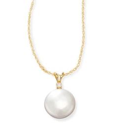 14-Karat Gold and Coin Pearl Necklace