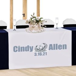 Wedding Rings Personalized Table Runner