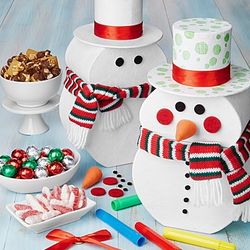 Decorate Your Own Snowman Gift Stack of Snacks