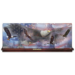 Ted Blaylock Patriotic Eagle Art Panorama Plate Collection