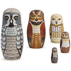 Owl Nesting Dolls Set