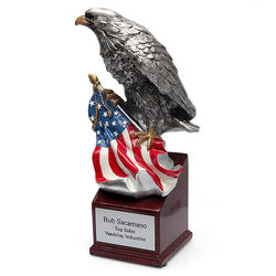 Personalized Bald Eagle & American Flag Award