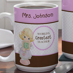 Large Precious Moments Personalized Teacher Coffee Mug
