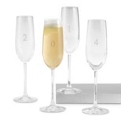New Year 2-0-1-4 Champagne Toasting Flutes