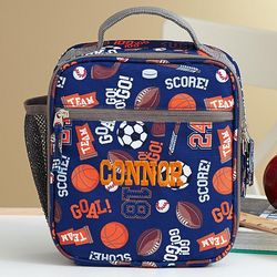 Boy's Personalized Playful Print Lunch Box