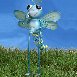 Cute as a Bug Dragonfly Garden Stake