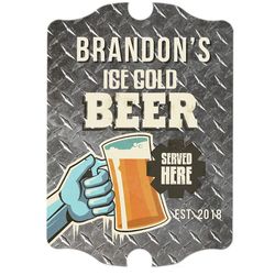 Ice Cold Beer Personalized Man Cave Decor