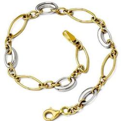 14k Two-Tone Gold Link Bracelet