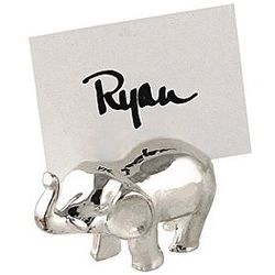 Silver Plated Elephant Placecard Holder