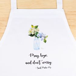 Watercolor Don't Worry Apron